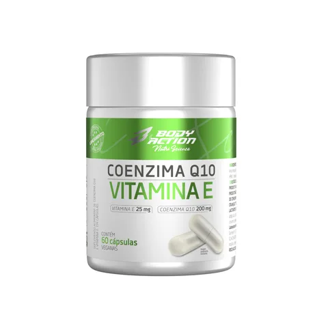 Coenzima Q10 + Vitamina E Body Action 60 cápsulas — embalagem