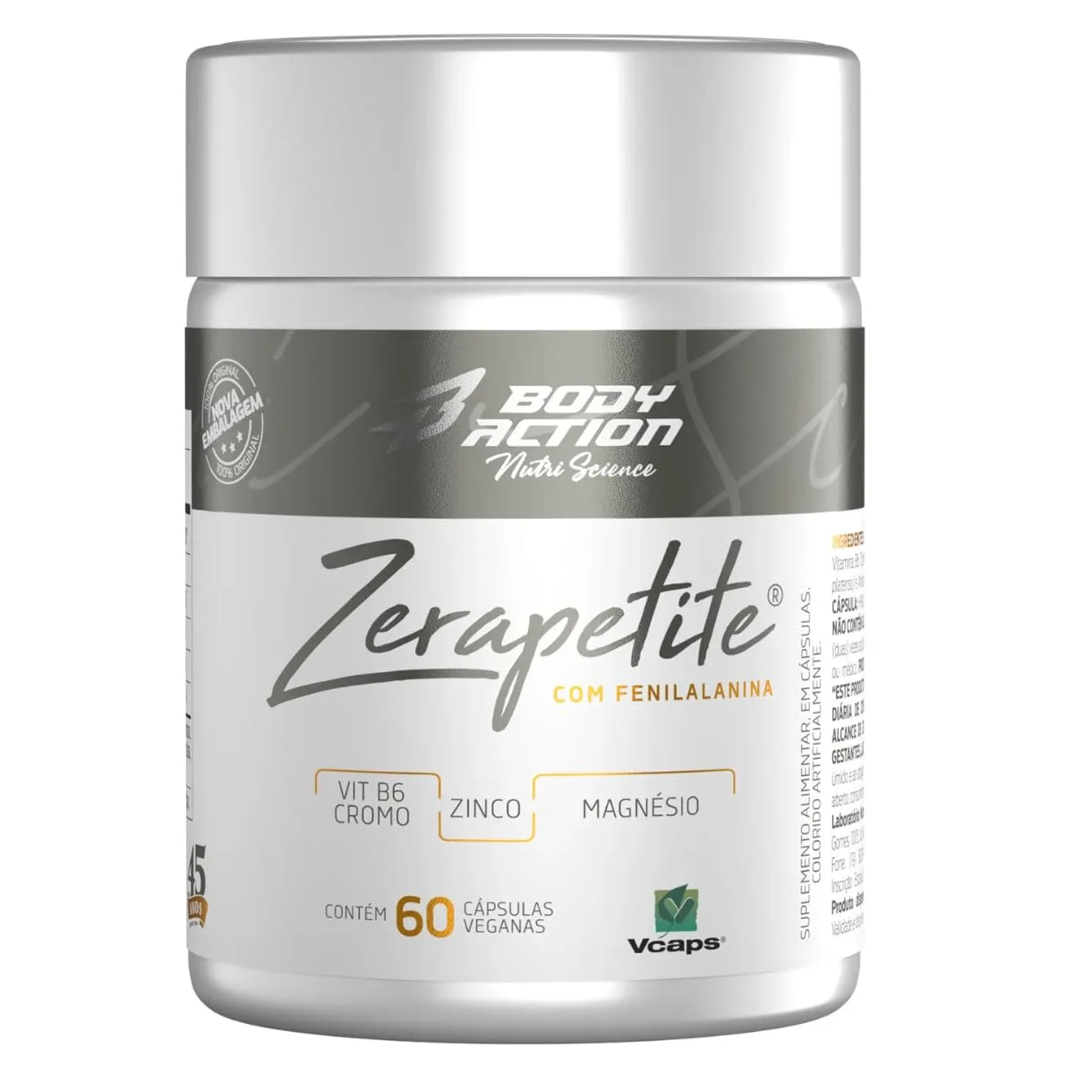 Zerapetite Body Action 60 cápsulas — embalagem