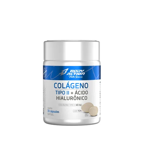 Colágeno II + Ácido Hialurônico Body Action 30 cápsulas — embalagem