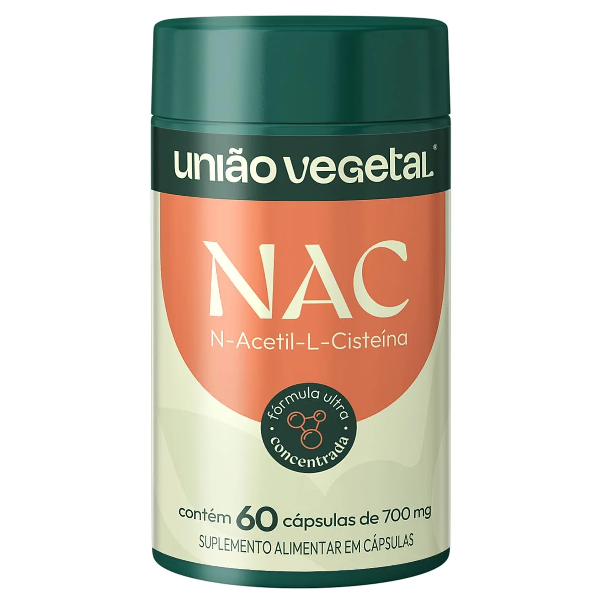 NAC 60 cápsulas União Vegetal — embalagem