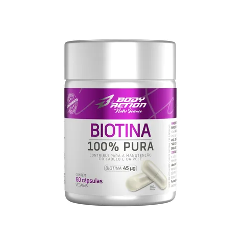 Biotina Body Action 60 cápsulas — embalagem