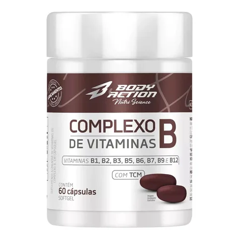 Complexo B Body Action 60 cápsulas — embalagem