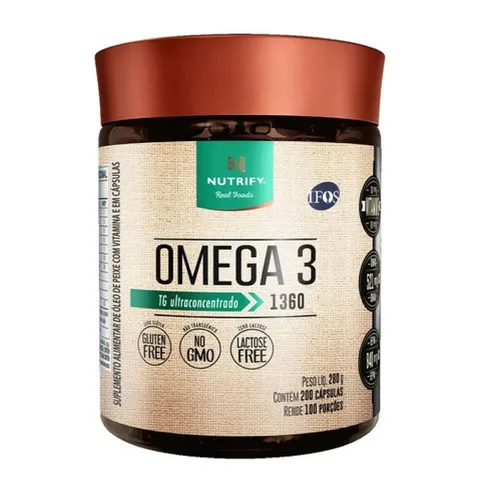 Ômega 3 Nutrify 200 cápsulas — embalagem
