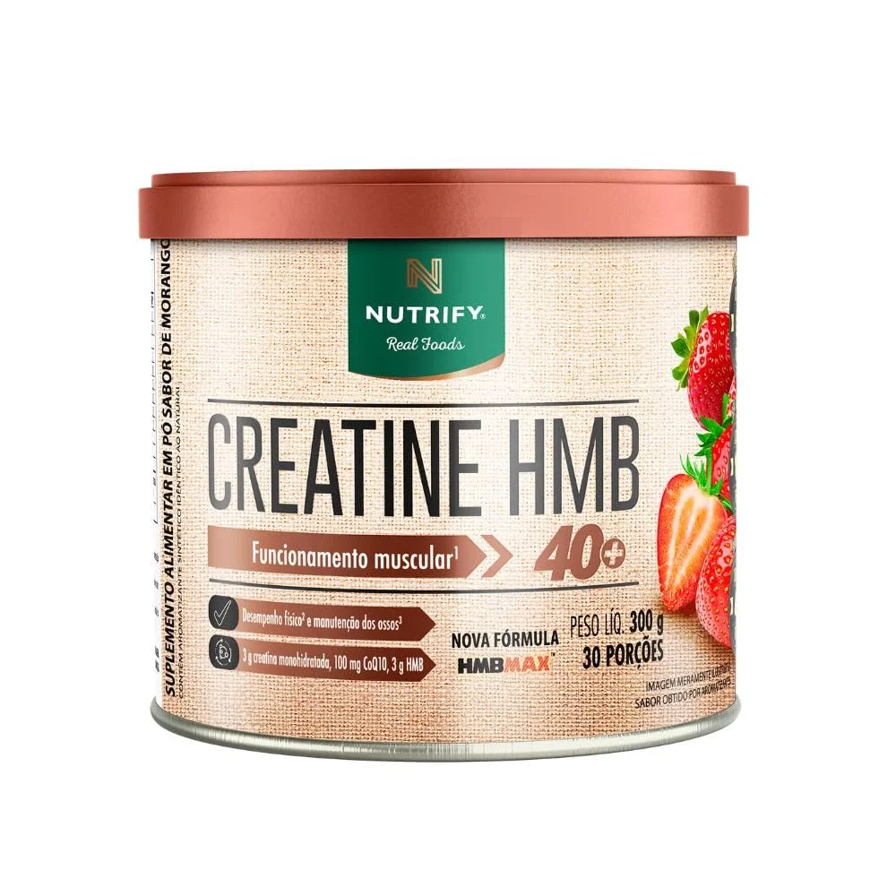 Creatine HMB Nutrify Morango 300g — embalagem