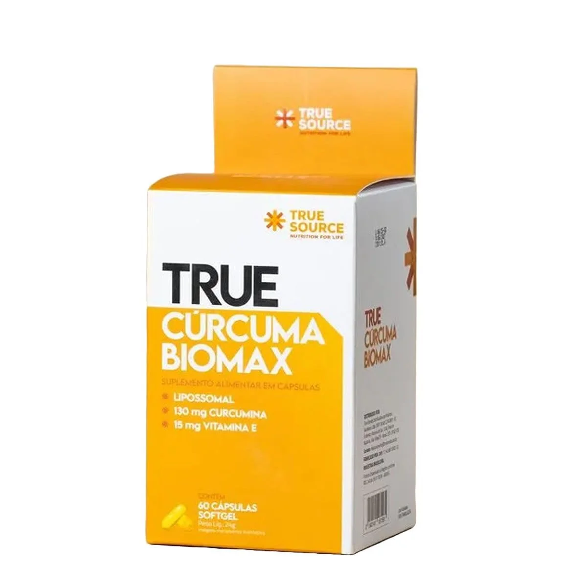 True Cúrcuma Biomax True Source 60 cápsulas — embalagem