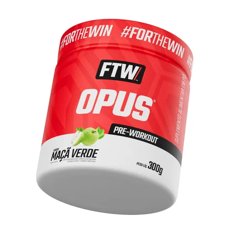 Pré-treino Opus FTW Maçã Verde 300 g — embalagem