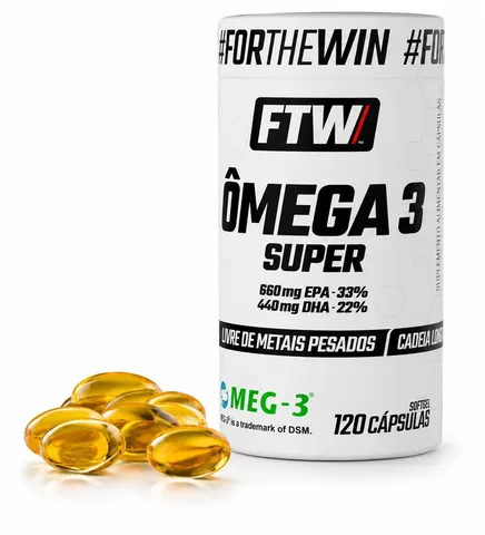 Ômega 3 Super FTW 120 cápsulas — embalagem