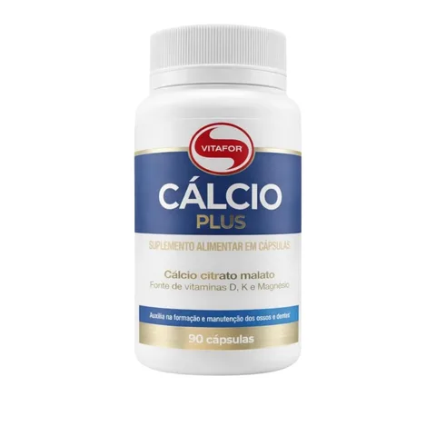 Cálcio Plus 90 cápsulas Vitafor — embalagem