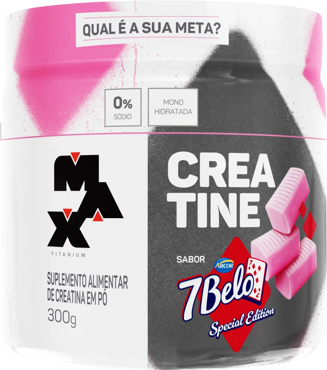 Creatina Max Titanium 7Belo 300g — embalagem