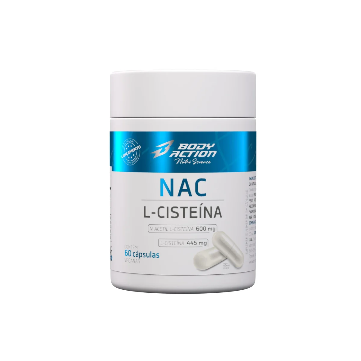 NAC Body Action 60 cápsulas — embalagem