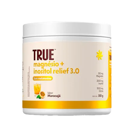 True Magnésio + Inositol sem Melatonina Maracujá 350 g — embalagem