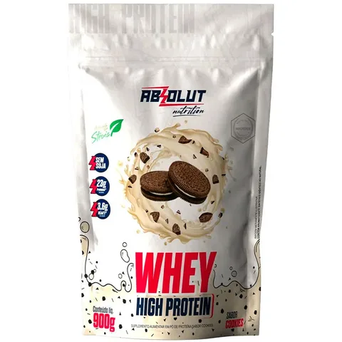 Whey High Protein Absolut Cookies refil 900 g — embalagem