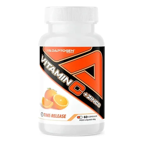 Vitamina C + Zinco Adaptogen 60 cápsulas — embalagem