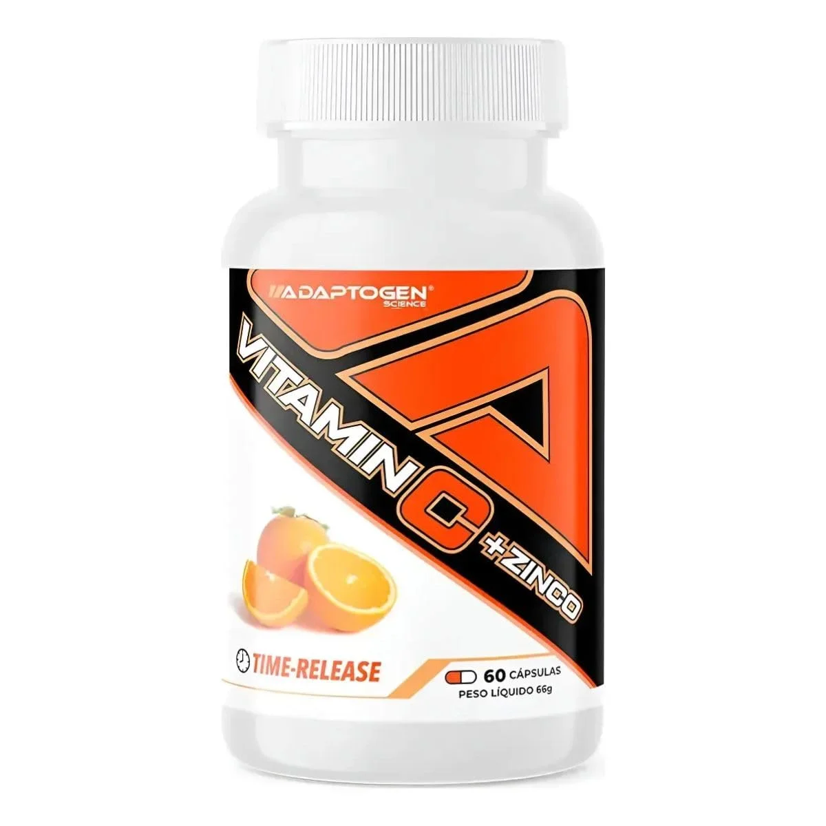 Vitamina C + Zinco Adaptogen 60 cápsulas — embalagem