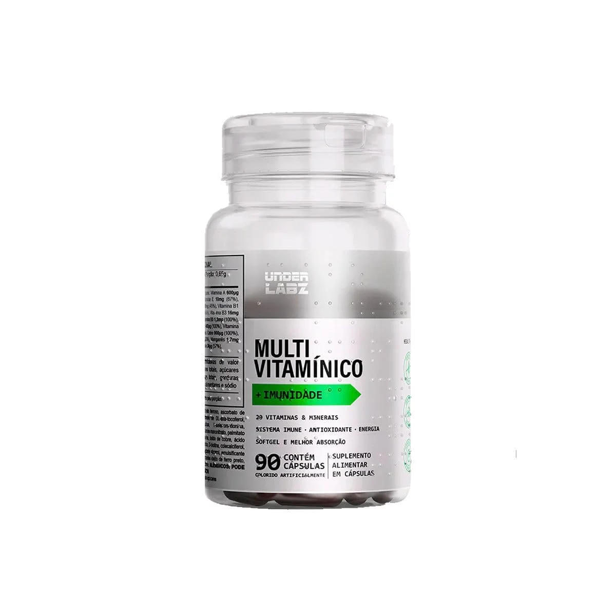 Multivitamínico Under Labz 90 cápsulas — embalagem