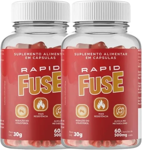 Kit 2 Rapid Fuse FuseLabs, 60 cápsulas por frasco — embalagem