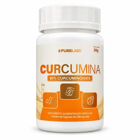 Curcumina FuseLabs 130 mg, 60 cápsulas — embalagem