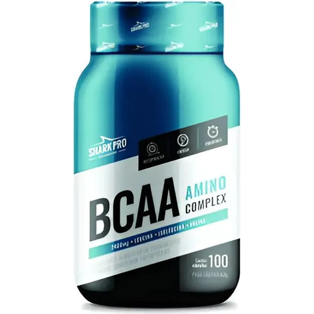 Embalagem de BCAA Amino Complex 2400 Shark Pro 100 cápsulas