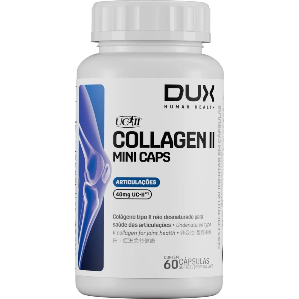 Embalagem de Collagen II Mini Caps DUX 60 cápsulas