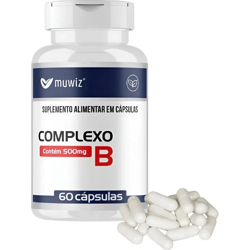 Embalagem de Complexo B Muwiz 60 cápsulas