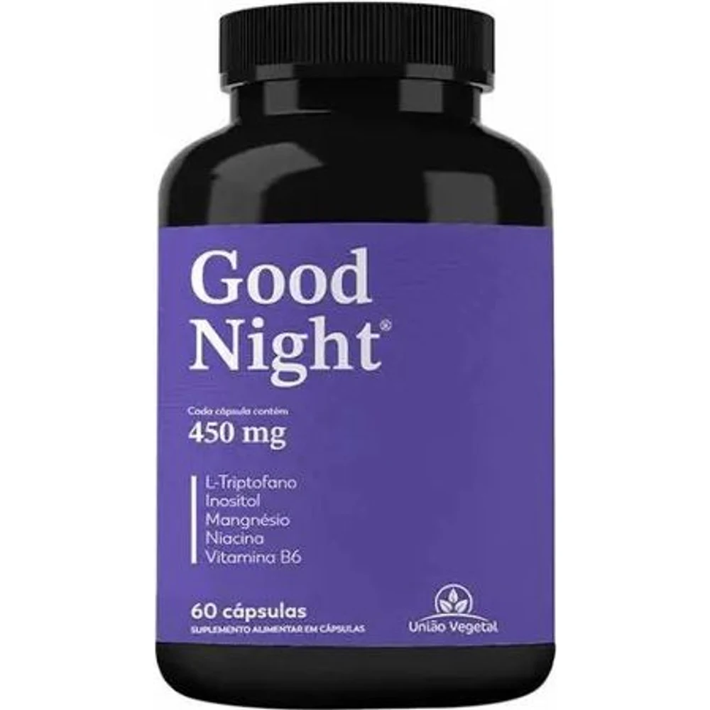 Embalagem de Good Night União Vegetal 60 cápsulas