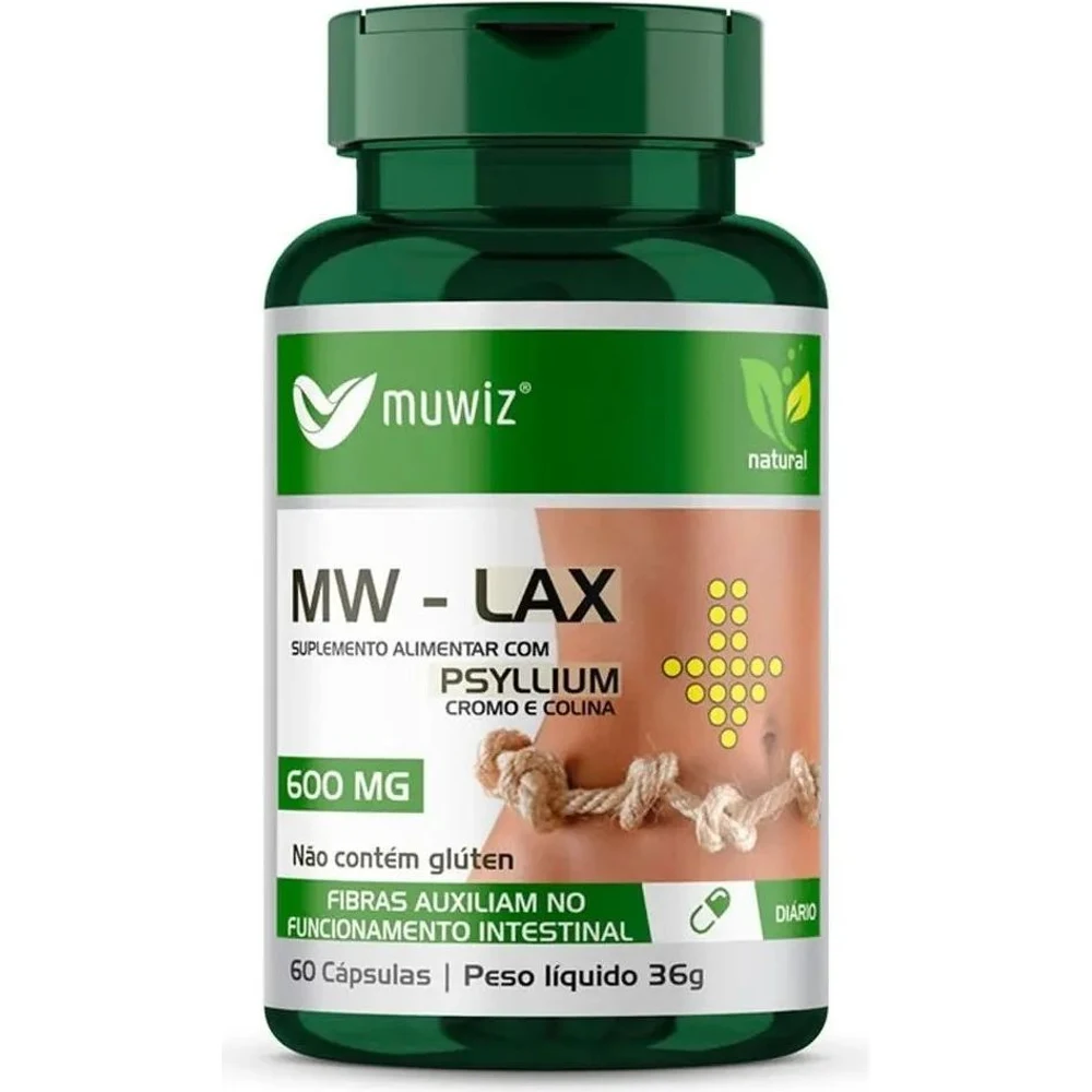 Embalagem de MW Lax Muwiz 60 cápsulas