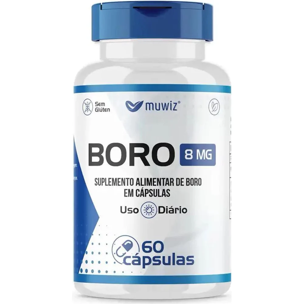 Embalagem de Boro Muwiz 60 cápsulas