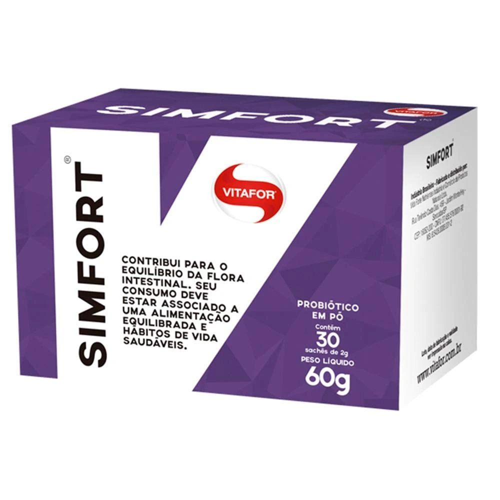 Simfort Vitafor 30 sachês de 2 g — embalagem