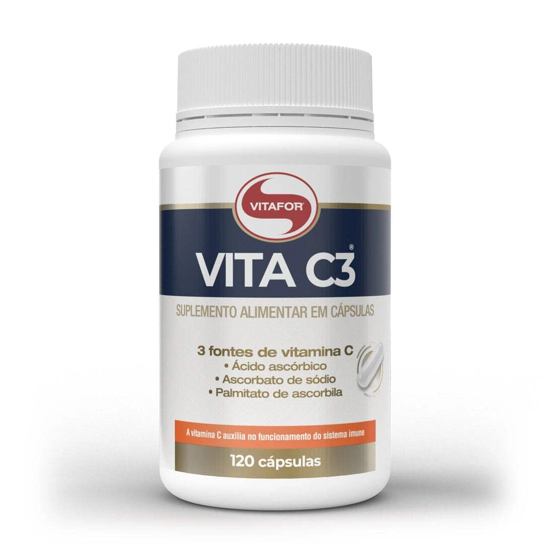 Vita C3 Vitafor 120 cápsulas — embalagem