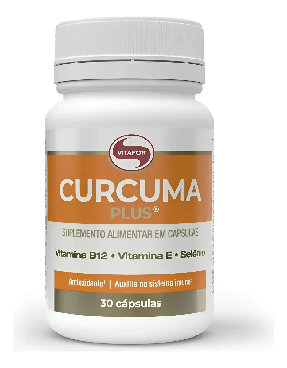 Cúrcuma Plus Vitafor 30 cápsulas — embalagem