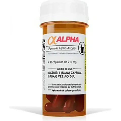 Embalagem de Alpha Axcell Power Supplements 210 mg, 30 cápsulas