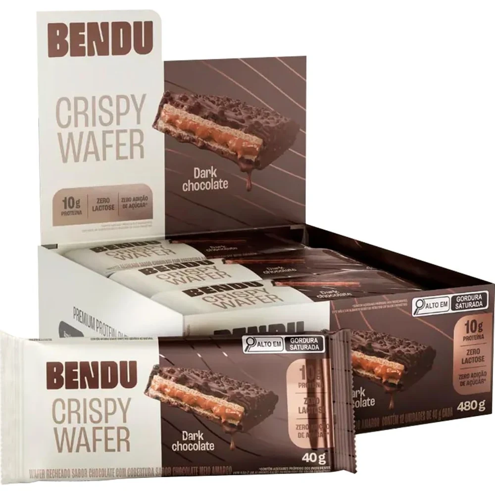 Embalagem de Bendu Crispy Wafer Dark Chocolate display 12 × 40 g