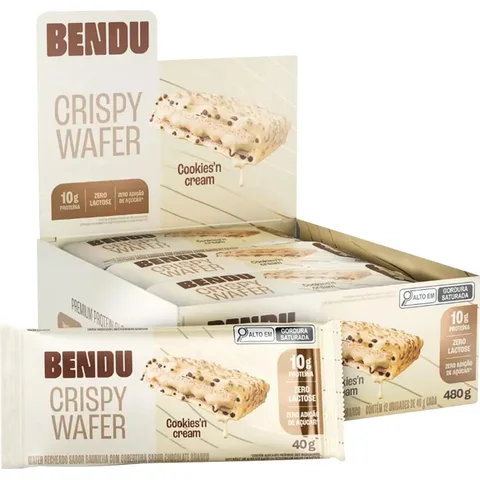 Embalagem de Bendu Crispy Wafer Cookies & Cream display 12 × 40 g
