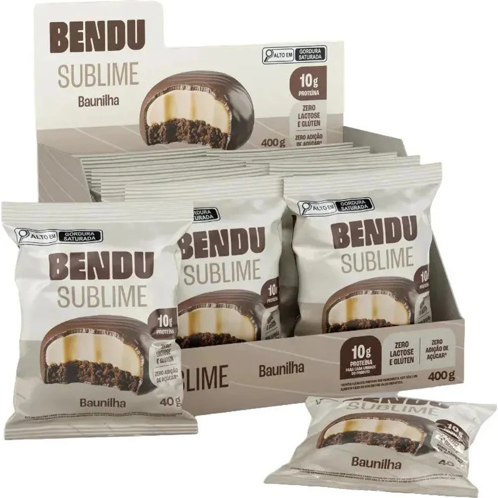 Embalagem de Bendu Sublime Baunilha display 10 × 40 g