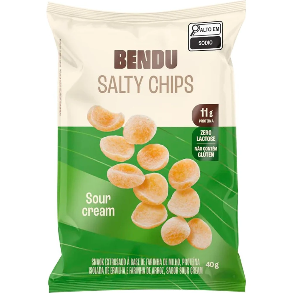 Embalagem de Bendu Salty Chips Sour Cream 40 g