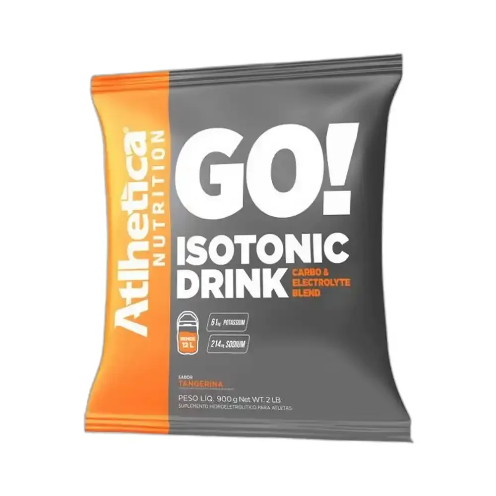Isotonic Drink tangerina Atlhetica Nutrition, 900 g — embalagem