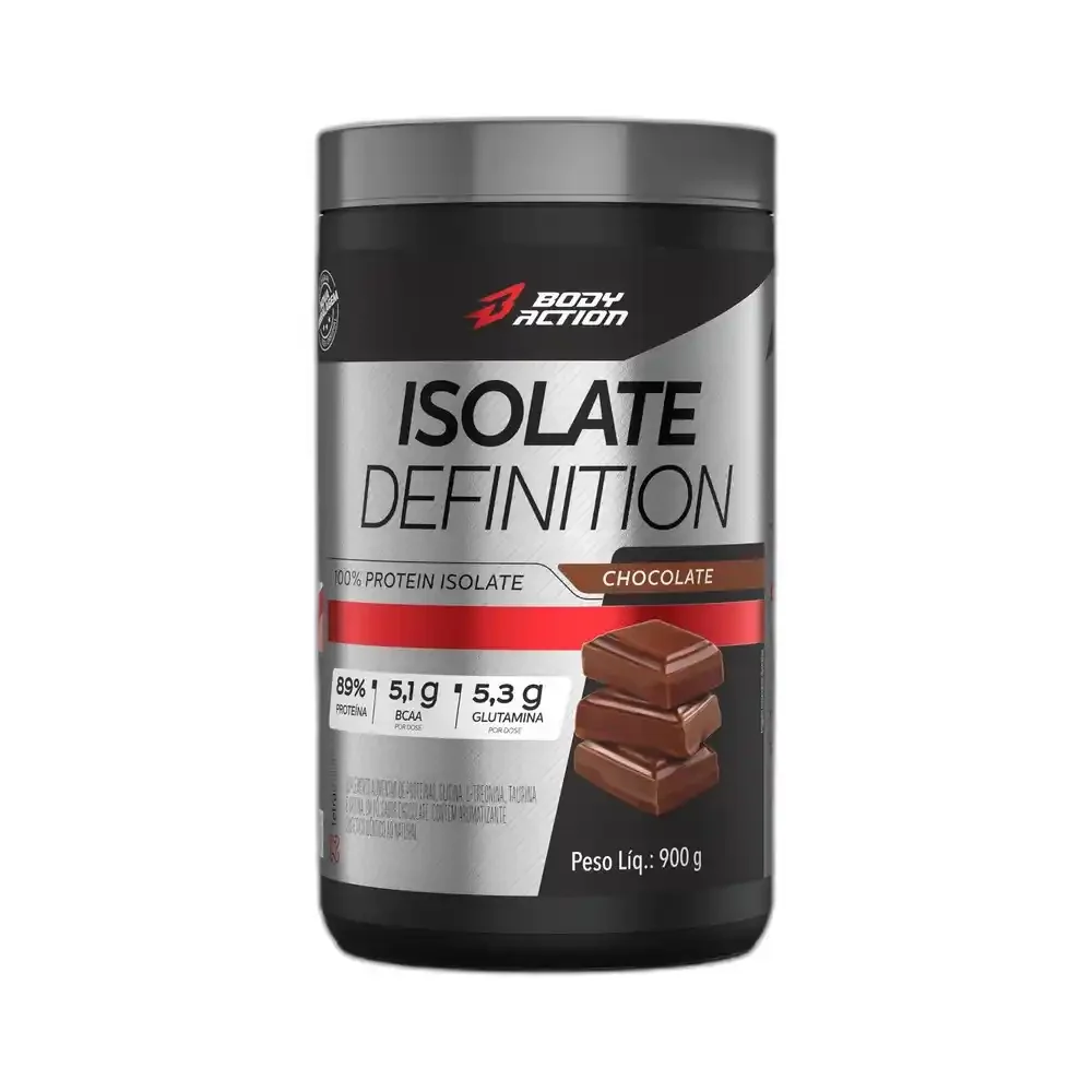 Isolate Definition chocolate 900 g Body Action — embalagem