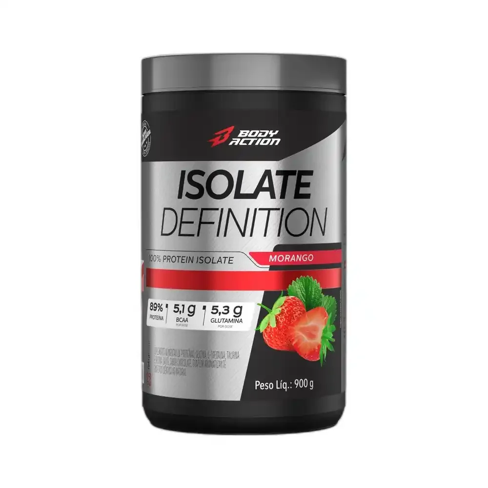 Isolate Definition morango Body Action, 900 g — embalagem