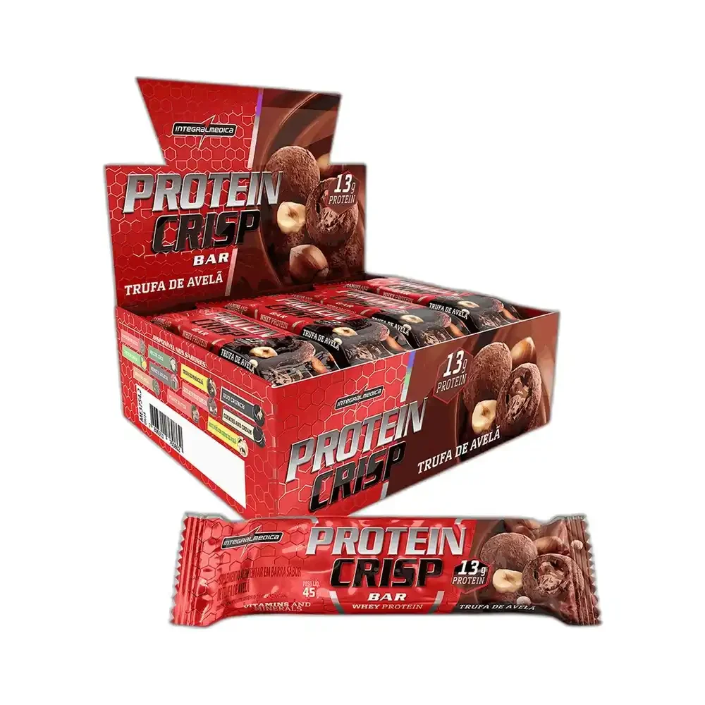 Crisp Bar Trufa avelã Integralmédica, 12 × 45 g — embalagem
