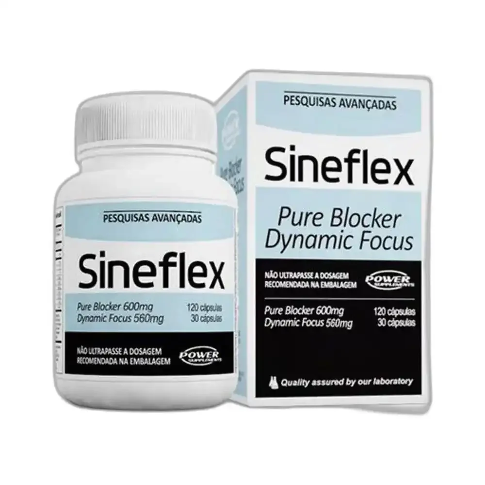 Sineflex Power Supplements, 150 cápsulas — embalagem