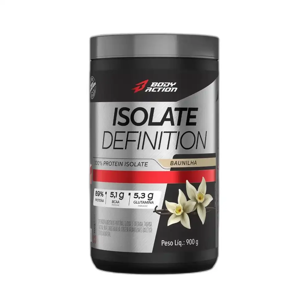 Isolate Definition baunilha 900 g Body Action — embalagem