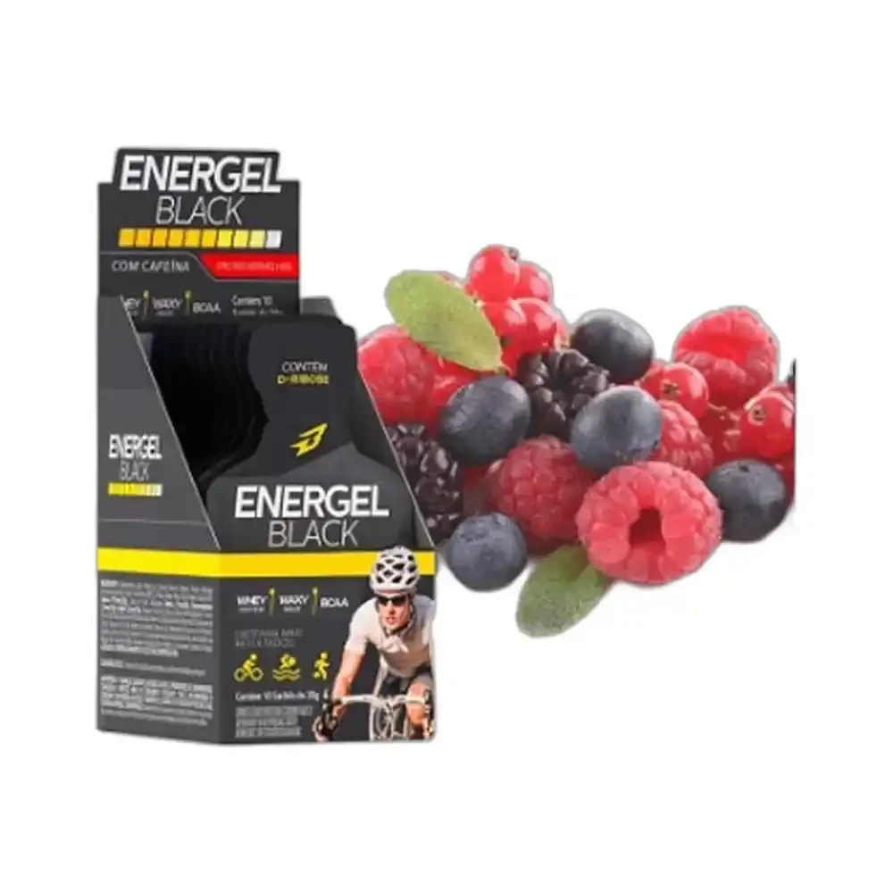 Energel Black frutas vermelhas Body Action, 10 × 30 g — embalagem