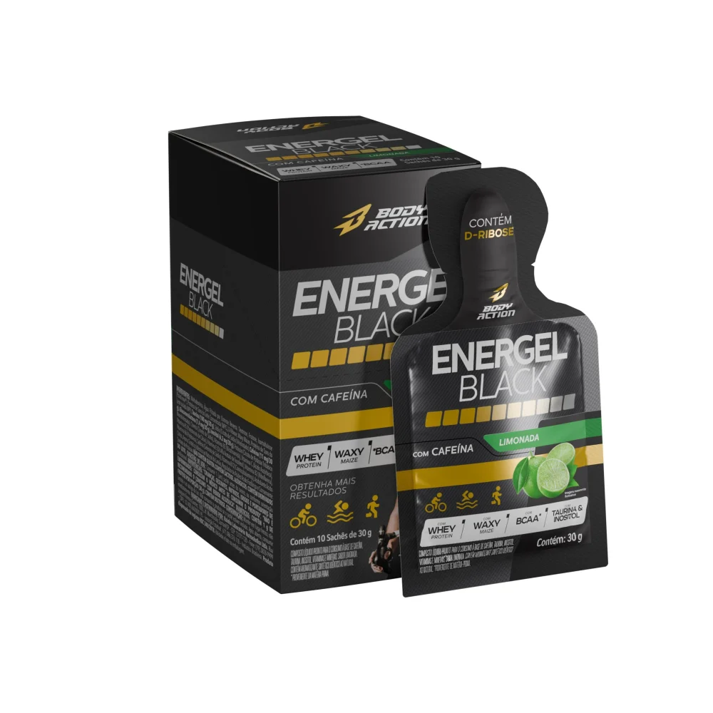Energel Black Limonada Body Action 10 × 30 g — embalagem