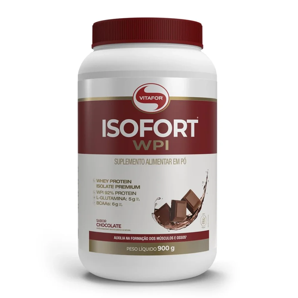Isofort chocolate 900 g Vitafor — embalagem