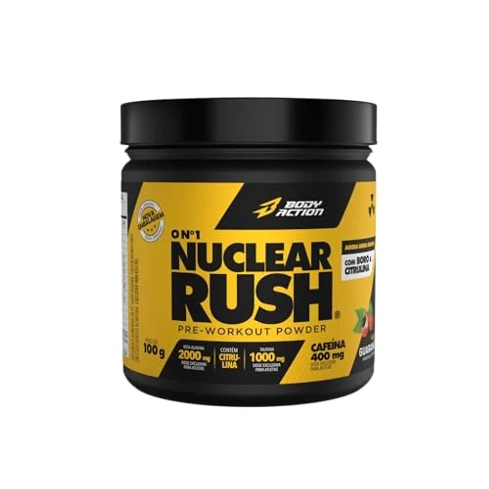 Nuclear Rush guaraná 100 g Body Action — embalagem