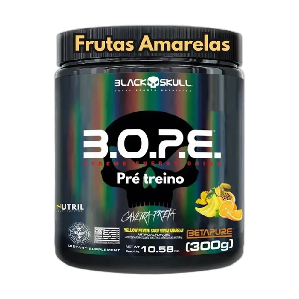Bope frutas amarelas 300 g Black Skull — embalagem