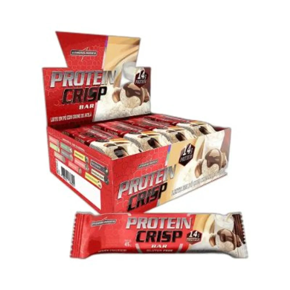 Crisp Bar leite Ninho com creme Integralmédica, 12 × 45 g — embalagem