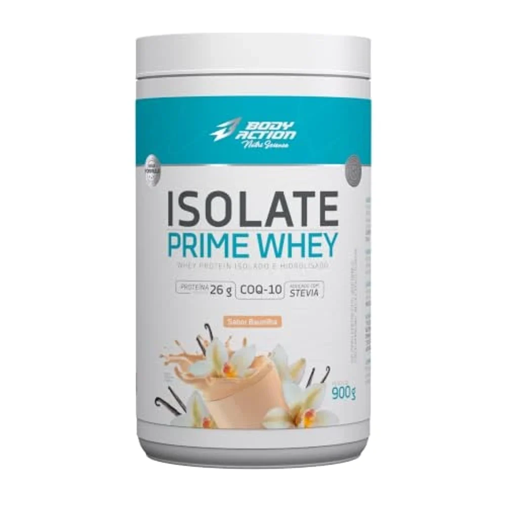 Isolate Prime Whey baunilha 900 g Body Action — embalagem