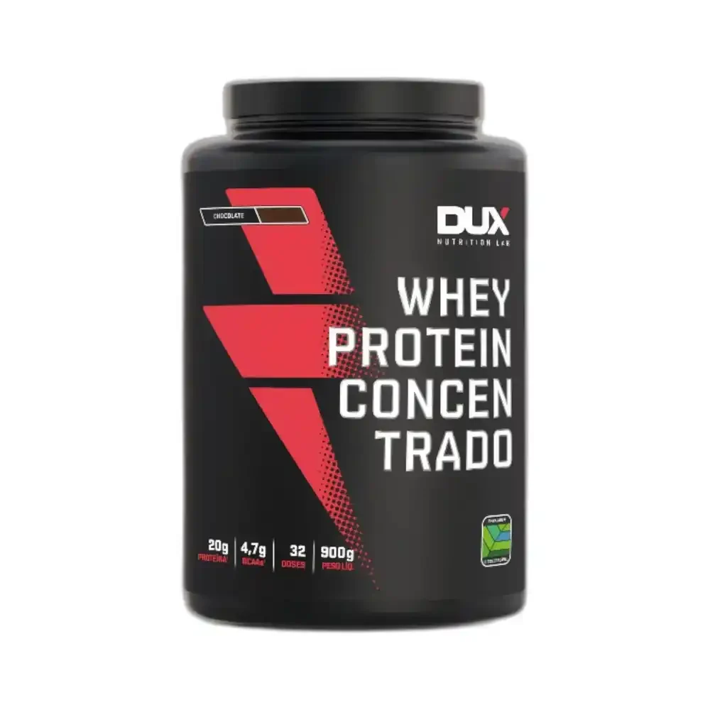 Whey Protein Concentrado neutro 900 g DUX — embalagem