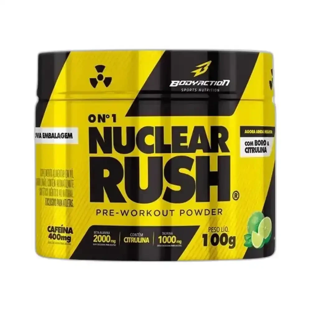 Nuclear Rush limão 100 g Body Action — embalagem